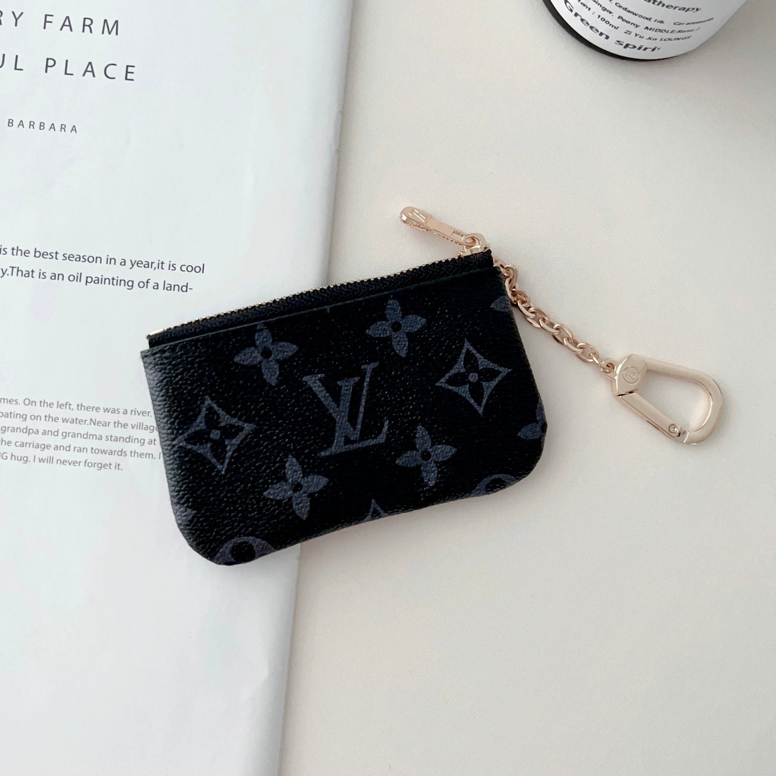 Klassisches Münzgeldbörse mit Kette