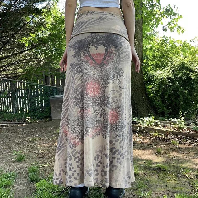 “2000s Heart” Fairy Grunge Low Rise Skirt