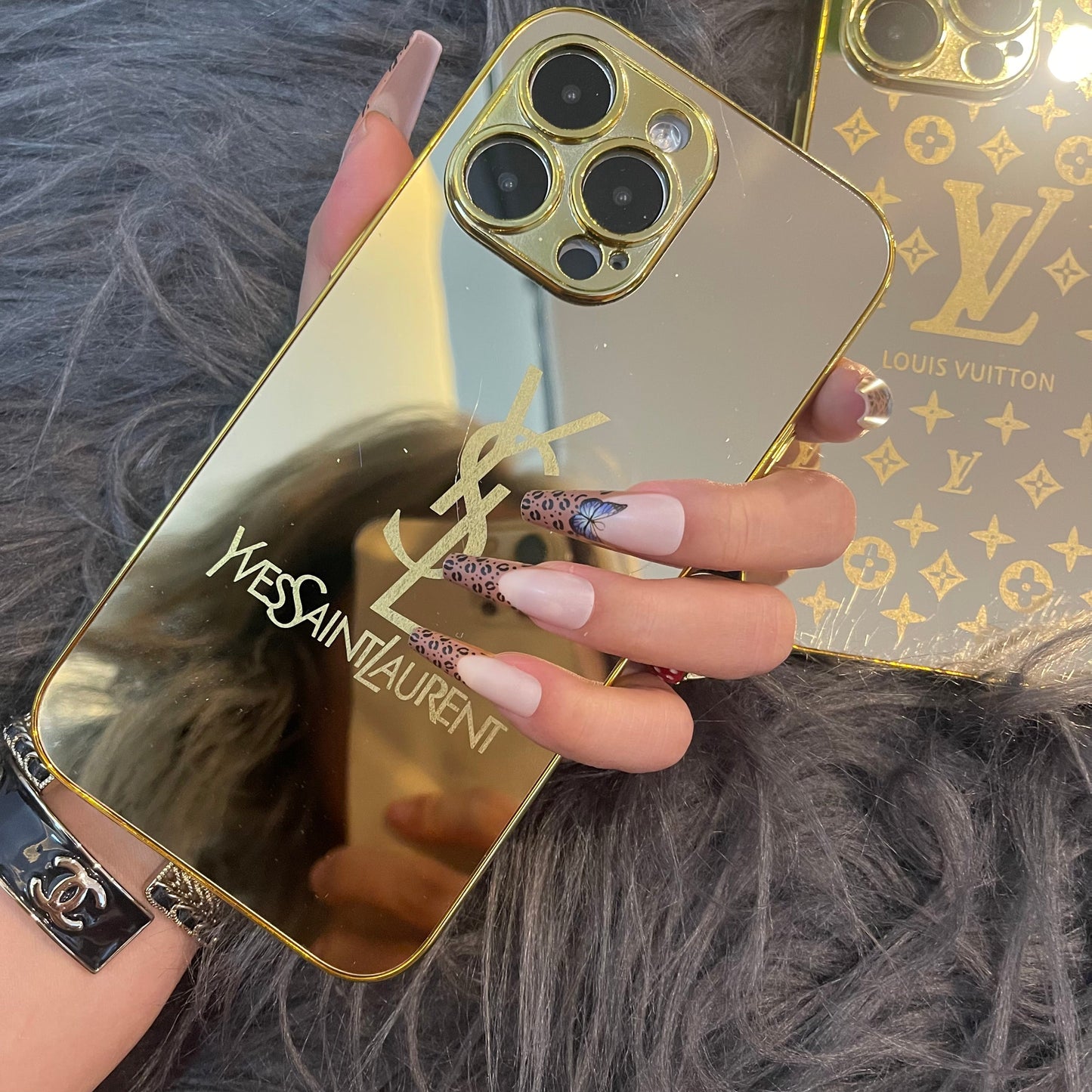 Mirror Golden Phone Case For iPhone