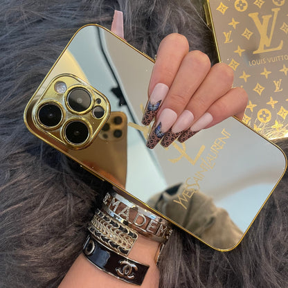 Mirror Golden Phone Case For iPhone