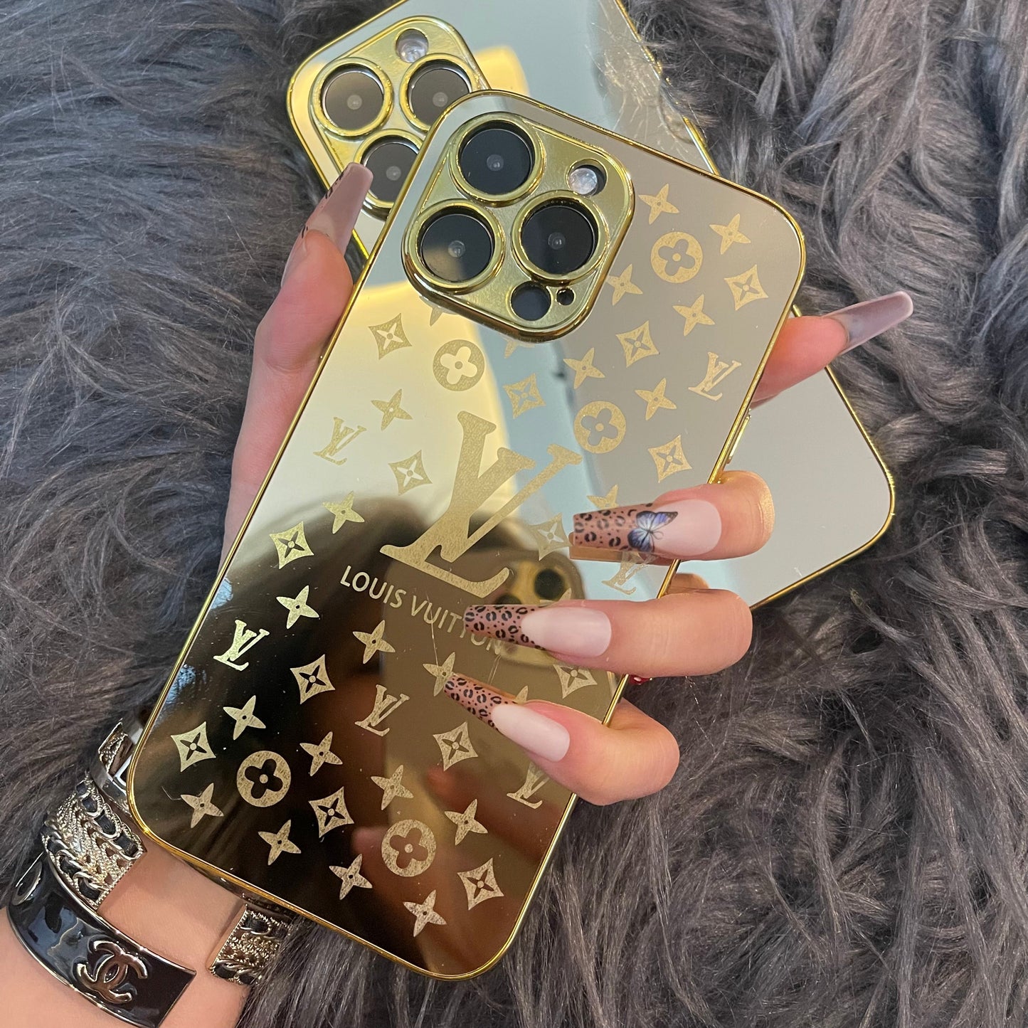 Mirror Golden Phone Case For iPhone