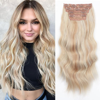 Long Wavy Clip in Hair Extensions (4PCS)