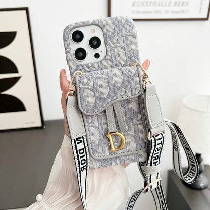 Fabric Card Holder Phone Case For iPhone