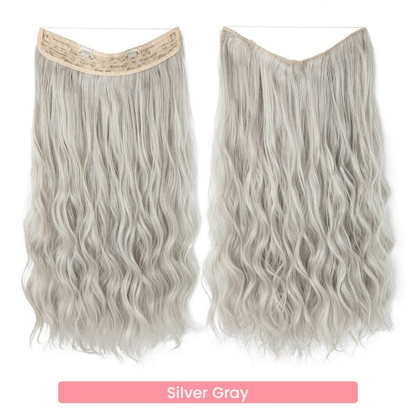 Wunderschöne gewellte Halo-Haarverlängerungen