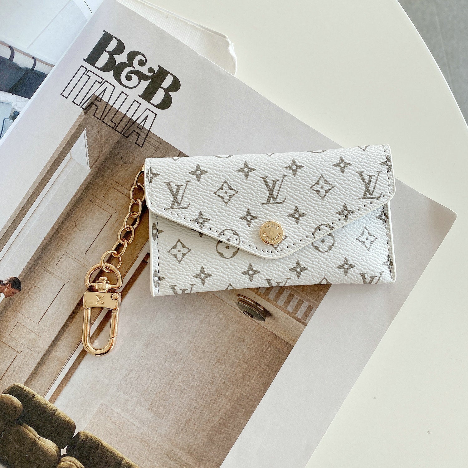 Klassisches Münzportemonnaie mit Schlüsselanhänger