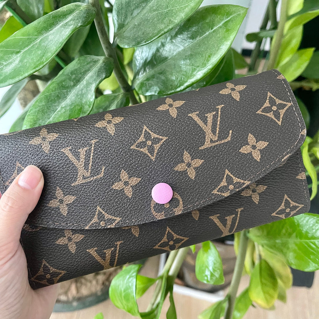 Braune rosa Blumen-Geldbörsenclips