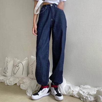 Styled Baggy Patchwork Jeans
