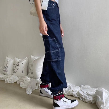 Styled Baggy Patchwork Jeans