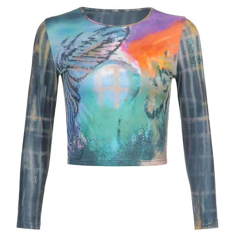 “Abstract” Y2K Graphic Top