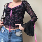 “Blossom” Mesh Detail Top