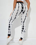 Leggings senza cuciture Brooklyn Tie Dye - Nero