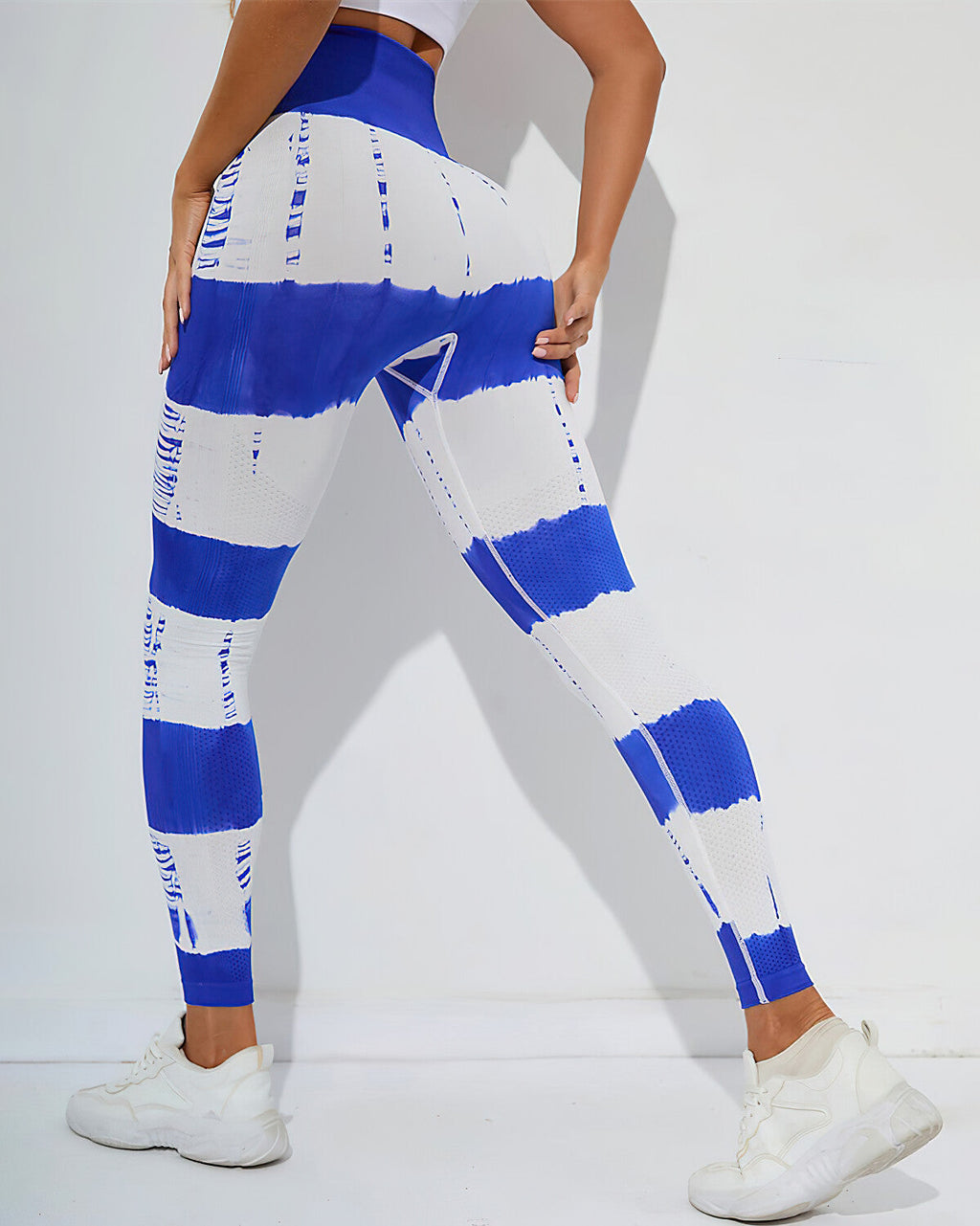 Brooklyn Tie Dye Nahtlose Leggings - Blau