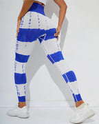 Brooklyn Tie Dye Nahtlose Leggings - Blau