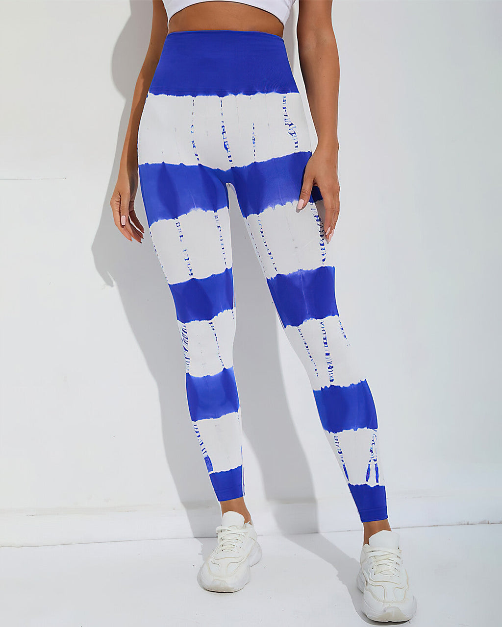 Brooklyn Tie Dye Nahtlose Leggings - Blau