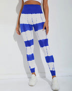 Brooklyn Tie Dye Nahtlose Leggings - Blau