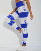 Brooklyn Tie Dye Nahtlose Leggings - Blau