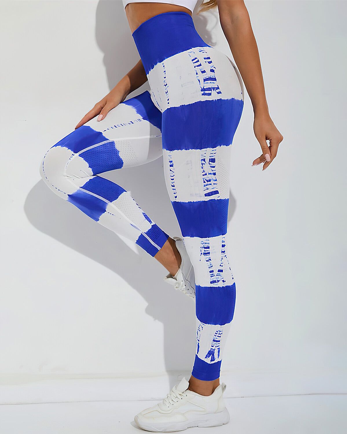 Brooklyn Tie Dye Nahtlose Leggings - Blau