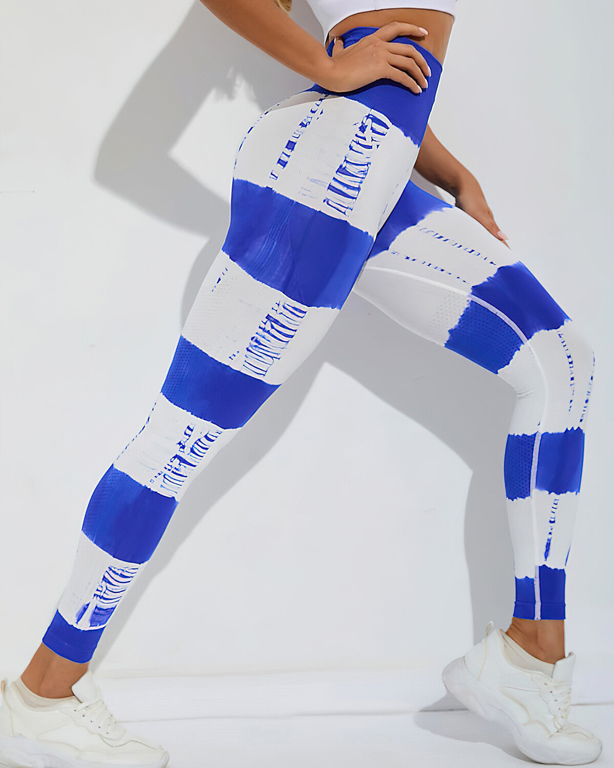 Brooklyn Tie Dye Nahtlose Leggings - Blau