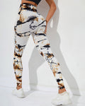 Brooklyn Tie Dye Nahtlose Leggings - Braun