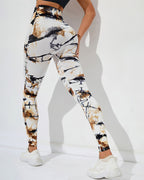 Brooklyn Tie Dye Nahtlose Leggings - Braun