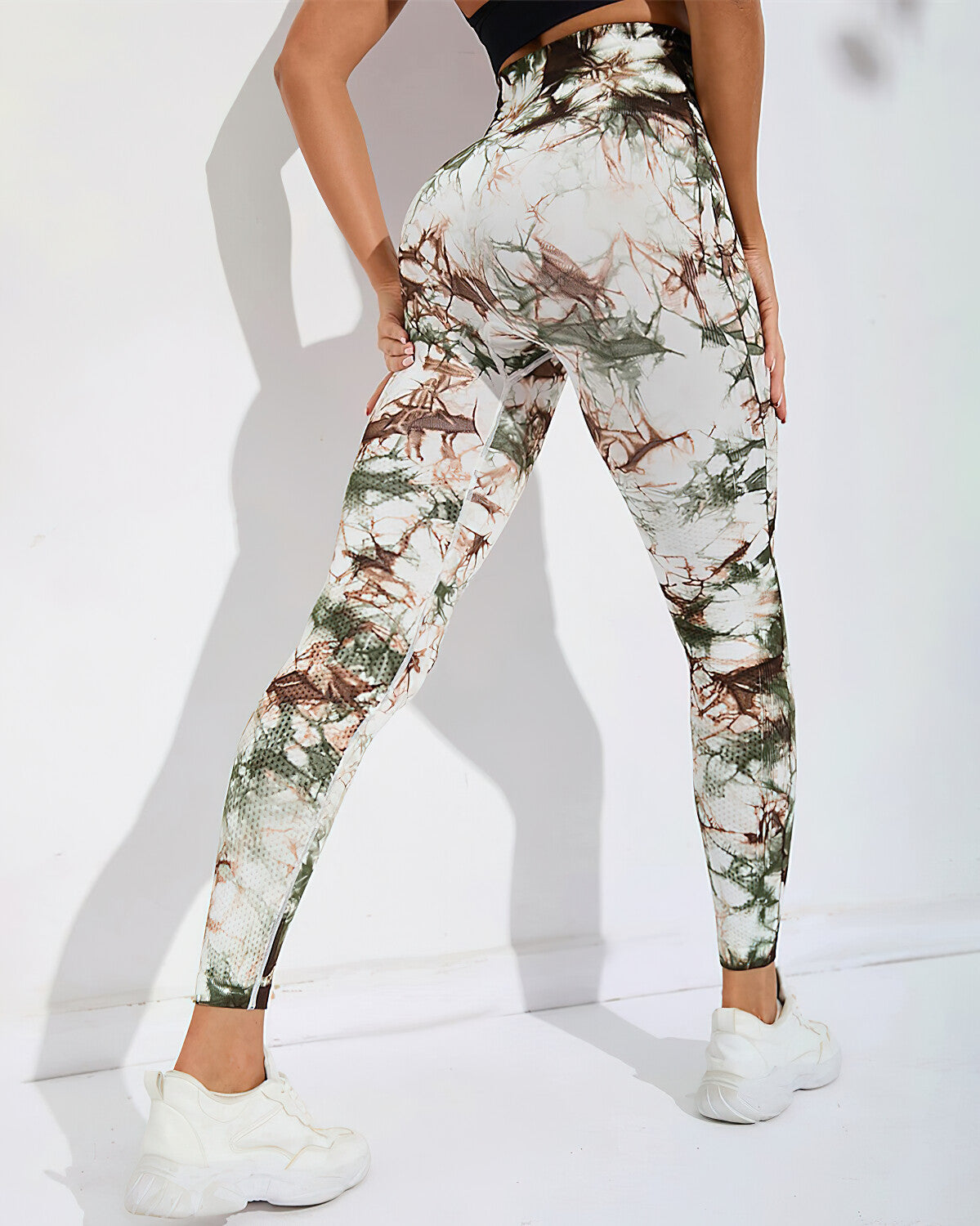 Brooklyn Tie Dye Seamless Leggings - Green