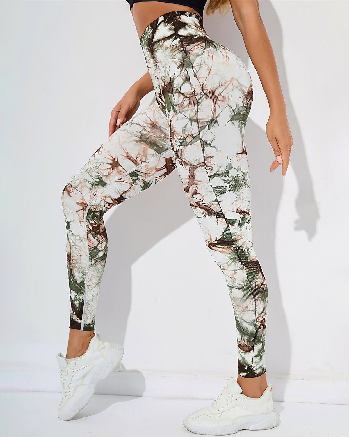 Brooklyn Tie Dye Nahtlose Leggings - Grün