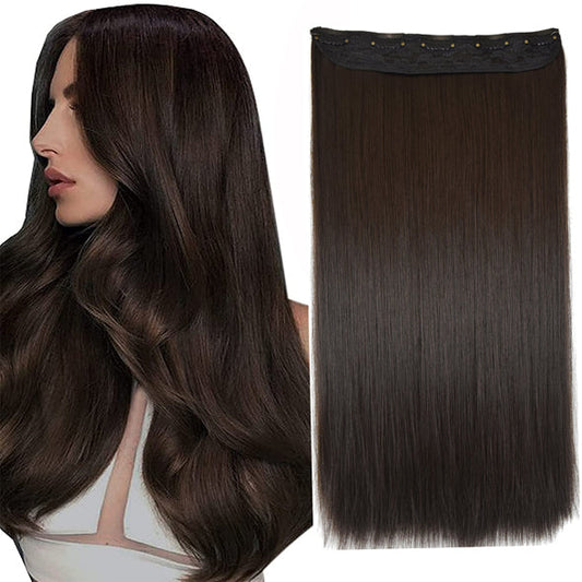 Natural Straight Halo Hair Extensions