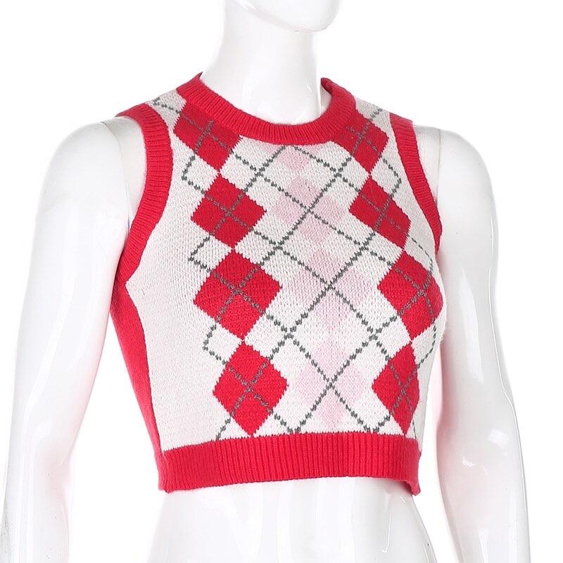 “Emma” Geometric Mini Vest