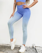 Nahtlose Leggings Gianna - Blau