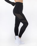 Gracey Hollow Out Nahtlose Leggings - Schwarz