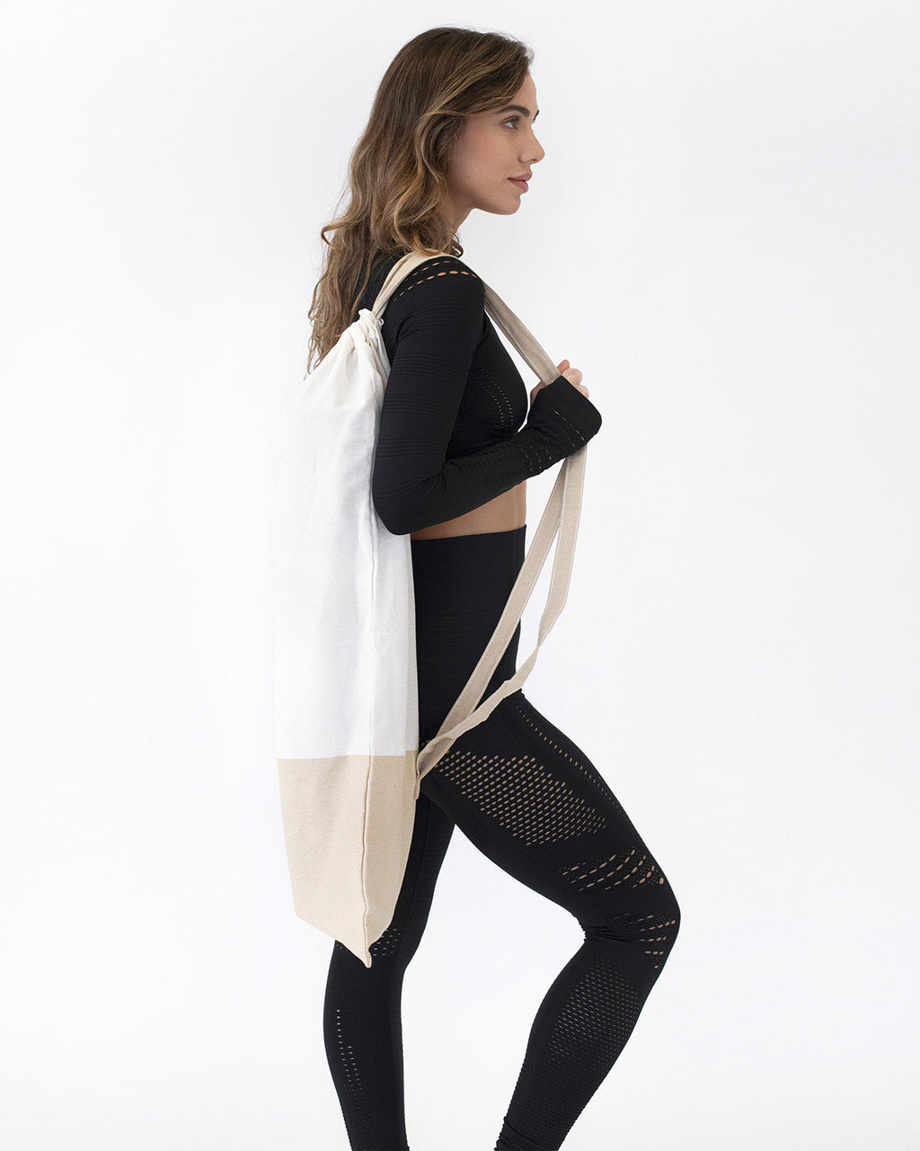 Gracey Hollow Out Nahtlose Leggings - Schwarz
