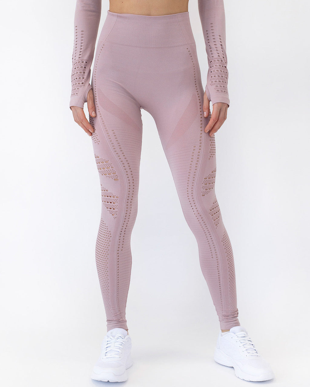 Gracey Hollow Out Nahtlose Leggings - Rosa