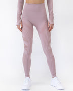 Gracey Hollow Out Nahtlose Leggings - Rosa