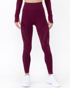 Gracey Hollow Out Nahtlose Leggings - Rot