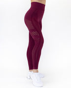 Gracey Hollow Out Nahtlose Leggings - Rot