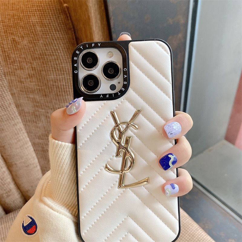 Embroidered Gold Design iPhone Case - ERPOQ