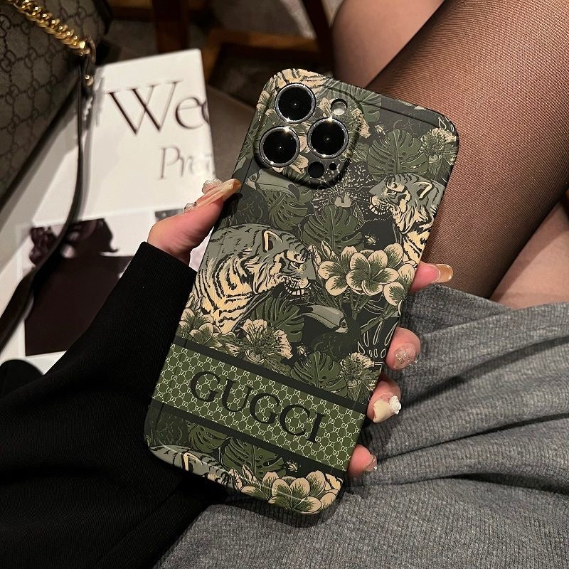 Green Flowers Phone Case For iPhone