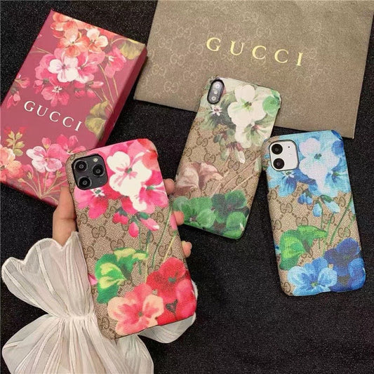 Flower Leather Phone Case For iPhone