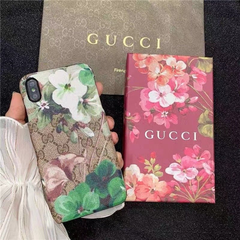 Blumen Leder Handyhülle für Samsung 