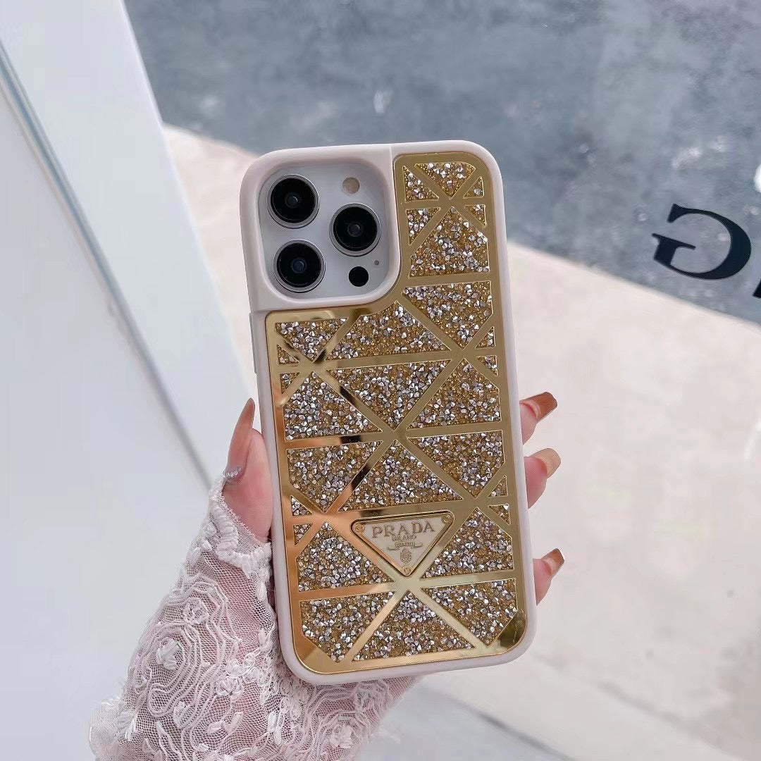 Bling Printed Phone Case For iPhone