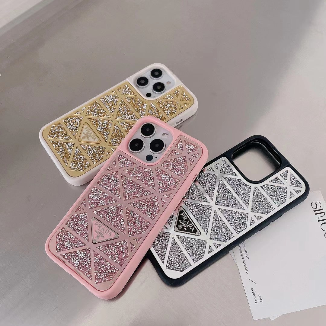 Bling Printed Phone Case For iPhone