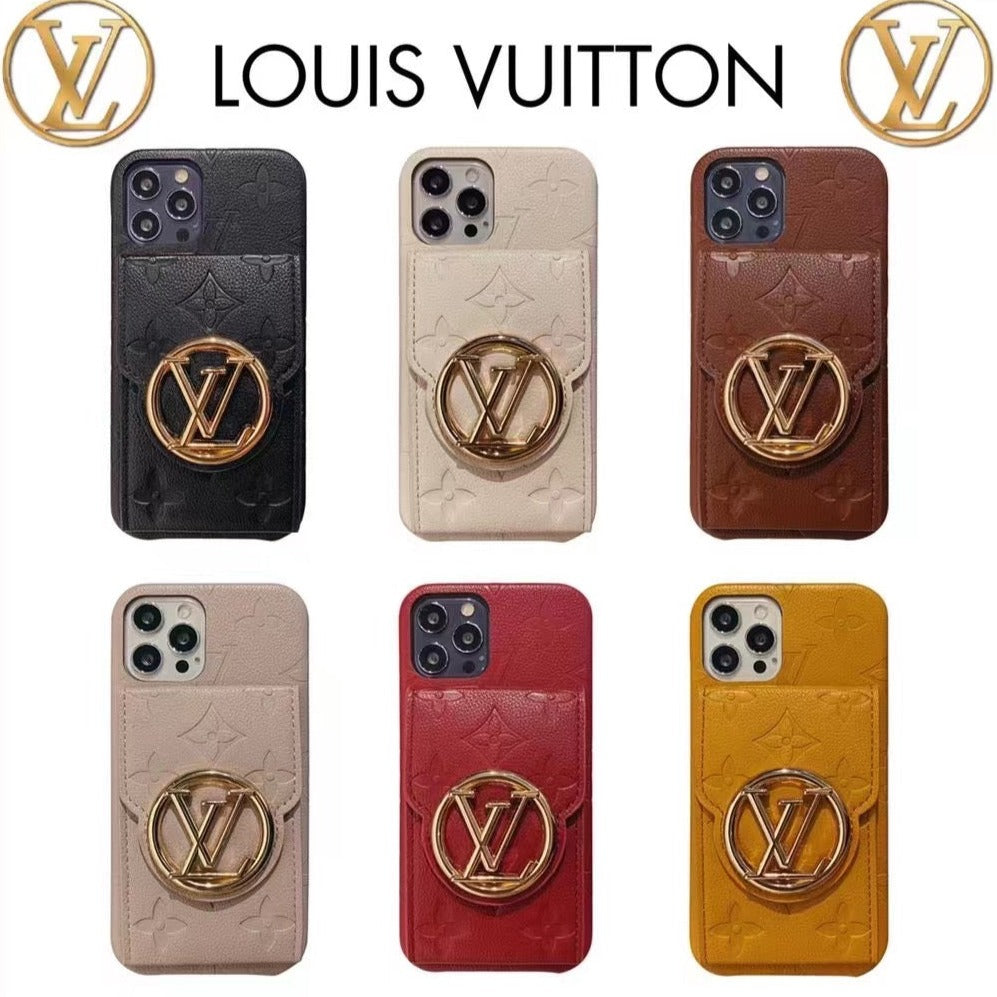 Card Mirror Leather Phone Case For iPhone