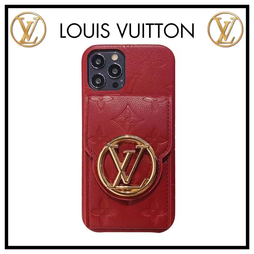 Card Mirror Leather Phone Case For iPhone