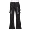 Pantaloni a gamba larga e vita bassa Y2k "In The Details"