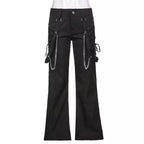 Pantaloni a gamba larga e vita bassa Y2k "In The Details"