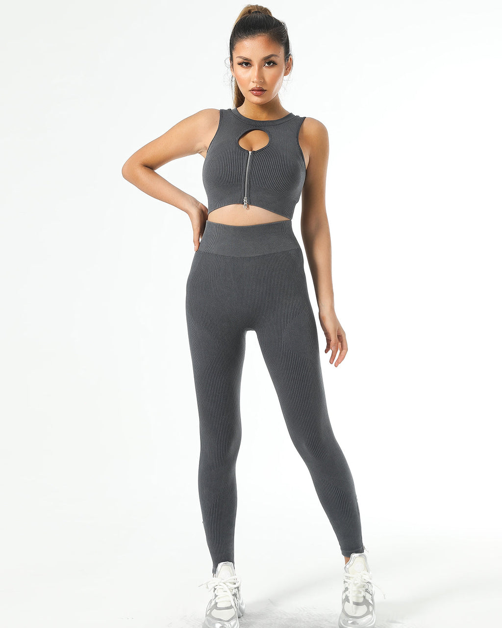 Isabella Nahtlose Leggings - Grau