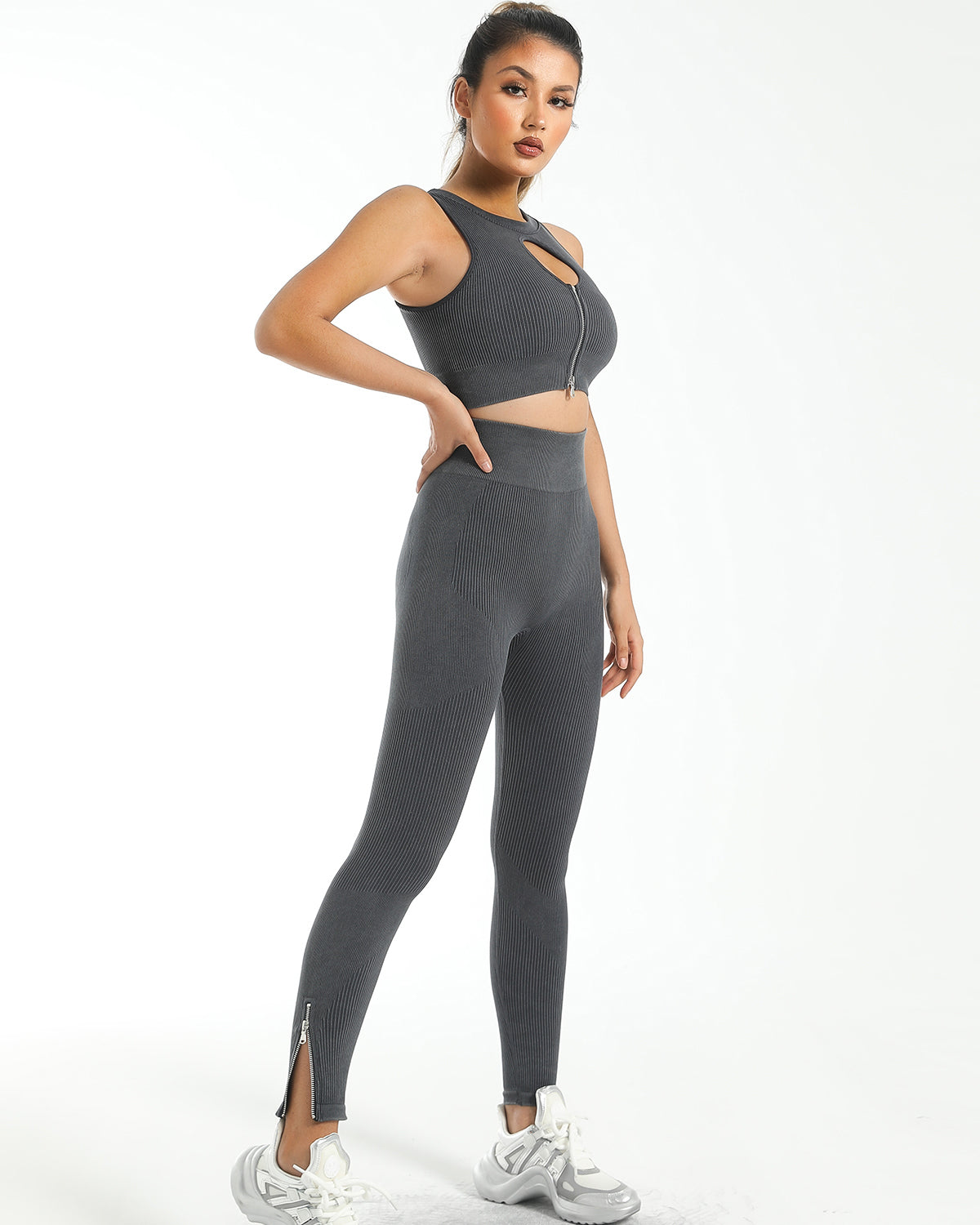 Isabella Nahtlose Leggings - Grau