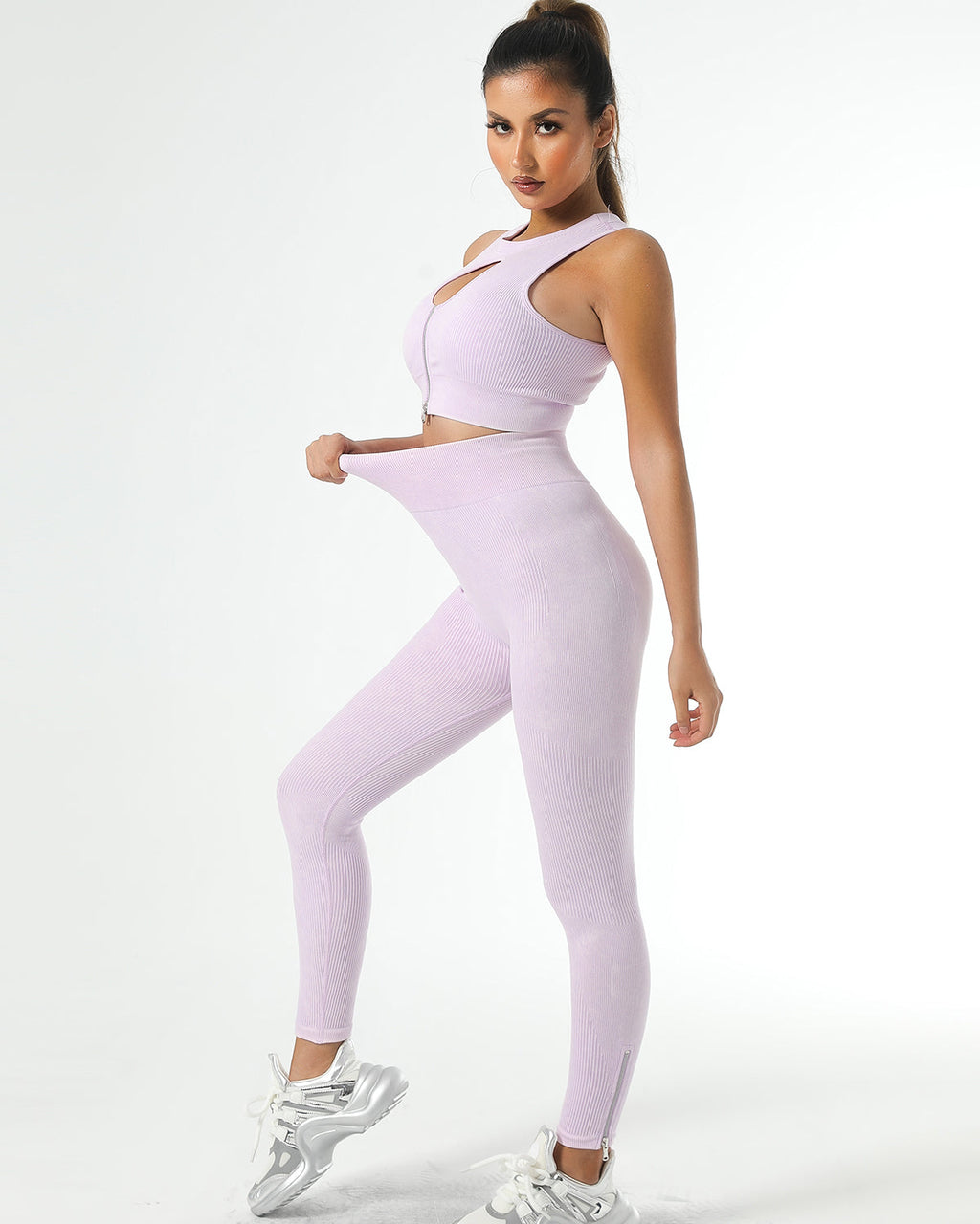 Isabella Nahtlose Leggings - Hellviolett