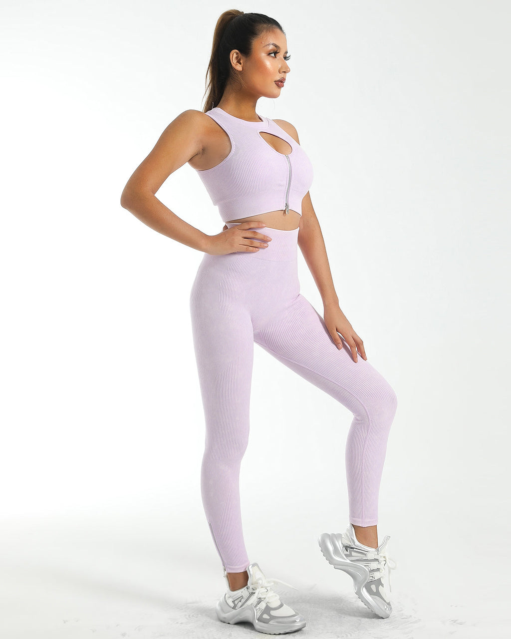 Isabella Nahtlose Leggings - Hellviolett
