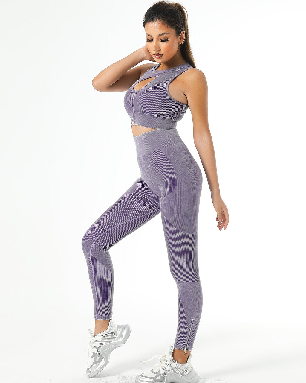Isabella Nahtlose Leggings - Lila